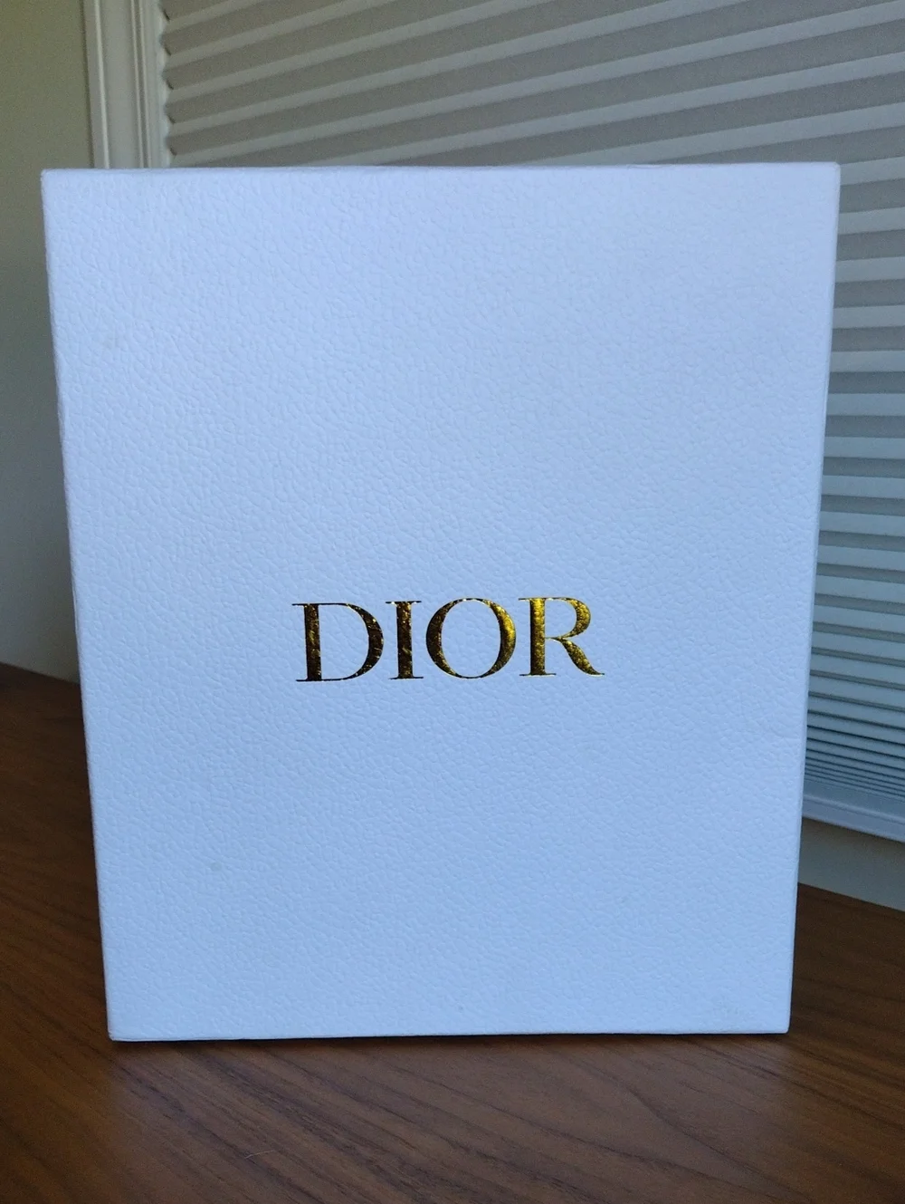 Dior White and Gold Logo Gift Box